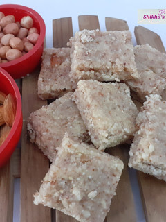A picture of Peanut Almonds burfi.