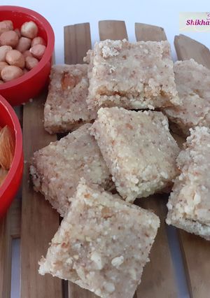 A picture of Peanut Almonds burfi.