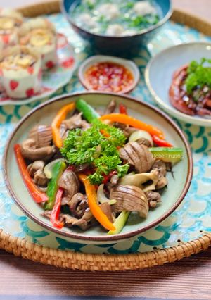 Hình của món Tim Cật Xào Thập Cẩm.