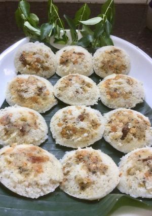 A picture of Instant Coconut Stuffed Idli.