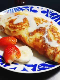 Una foto de Panqueque De avena y frutas