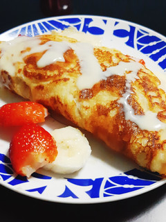 Una foto de Panqueque De avena y frutas