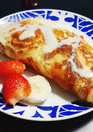 Una foto de Panqueque De avena y frutas