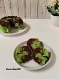 Bolu Kukus Marmer Pandan Cokelat