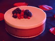 Una foto de tarta de moras