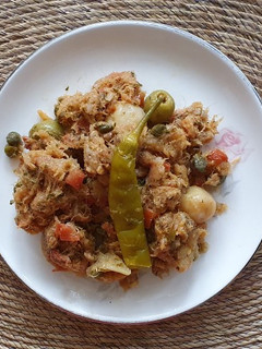 Una foto de Bacalao a la Vizcaína