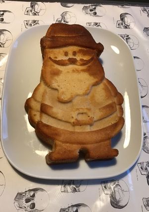Une photo de Gâteau « père Noël » à la farine d épeautre et jus de pêches de vigne