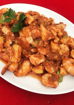 Foto resep Balado udang telur kukus