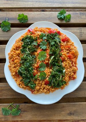 صورة لوصفة برغل بالبندورة