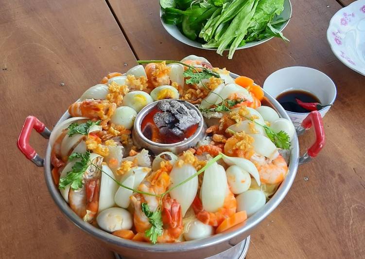 Recipe of Quick Hải Sản Rau Củ Đốt Lò (Lẩu Cù Lao) 🍲