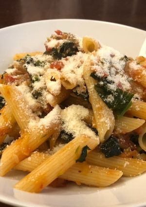 Una foto de Pasta primavera