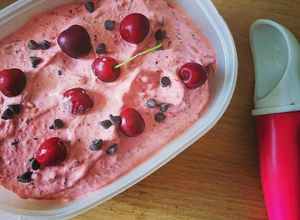صورة لوصفة أيس كريم الكرز Glace de cerises