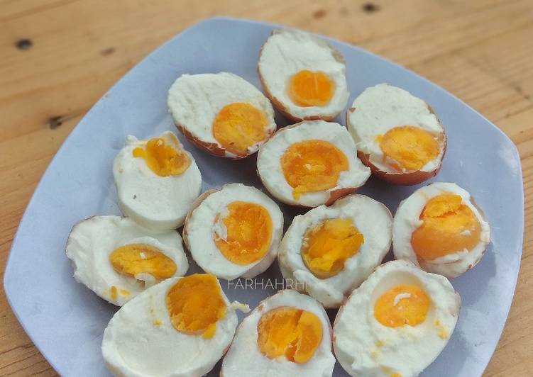 makanan Telur Ayam Asin Homemade (Masir dan Berminyak 👍) Anti Gagal