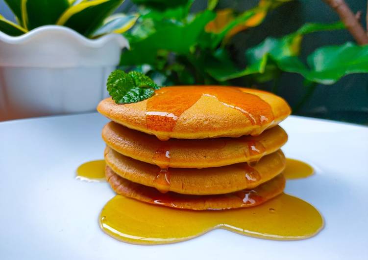 Coffee Latte Pancake with Caramel Sauce ala Chef Muhammad