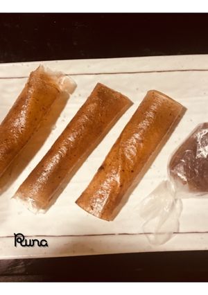 A picture of Aam Paapad (Raw mango sheets).