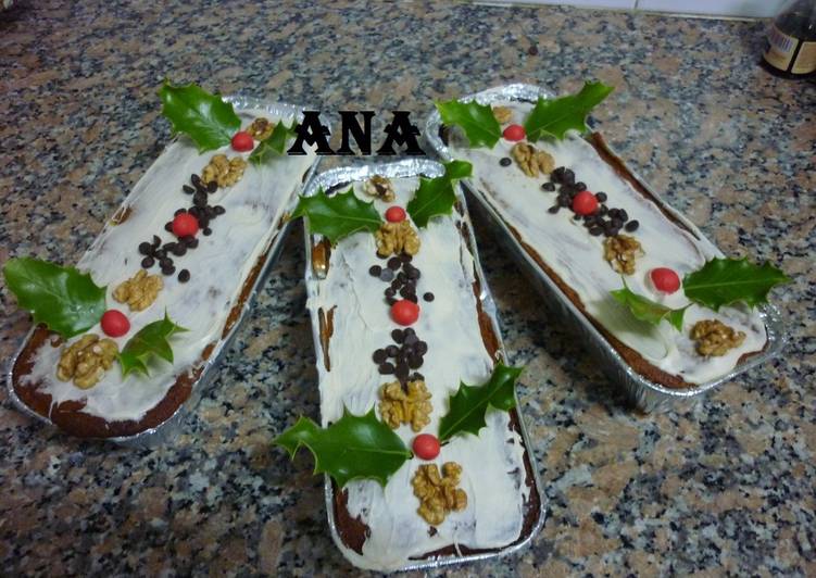 Budín de frutos secos húmedo
