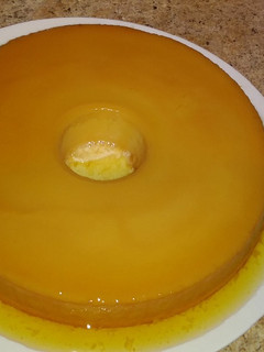 Una foto de Flan de queso
