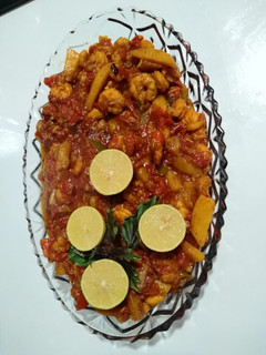 عکسی از دستور میگو به سبک خودم