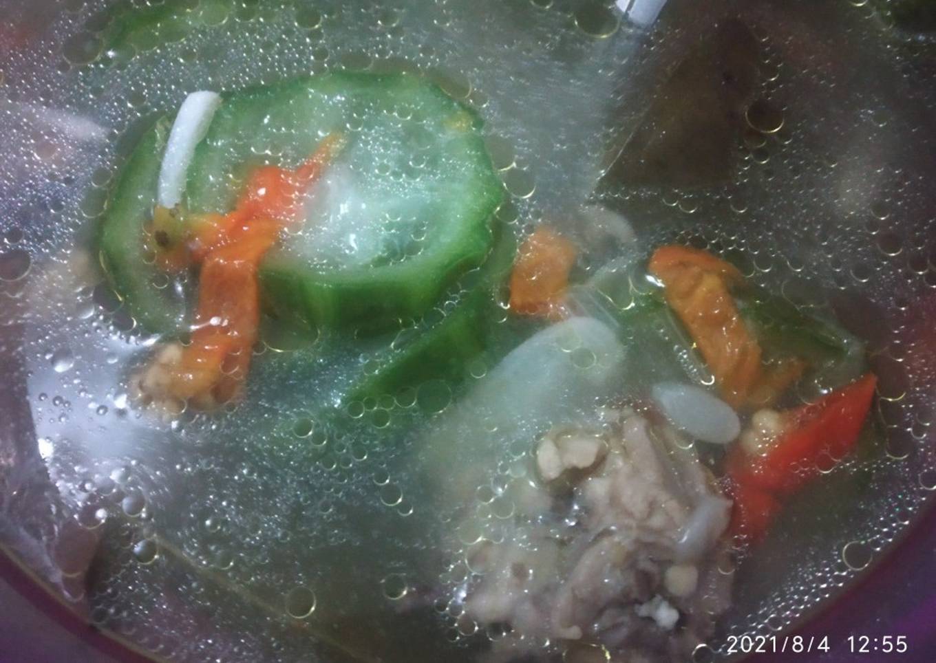 Sayur bening oyong + tulang ayam cingcang