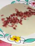 Crema de alcachofas con taquitos de jamón