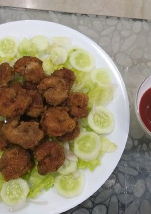 A picture of Butter fly prawns.