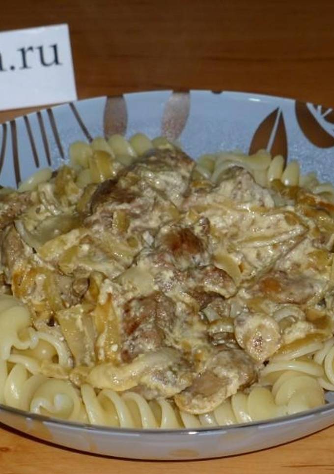 Куриная печень в сметане