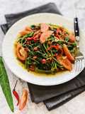 Tumis Kangkung Pedas (Spicy Water Spinach Stir Fry)