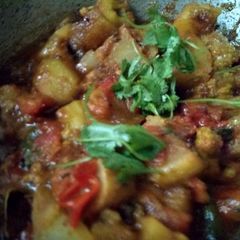 A picture of Cauliflower Potatoes curry.