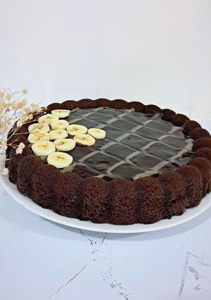عکسی از دستور کیک موز کاکائویی