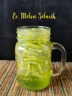 Foto resep Es Melon Selasih