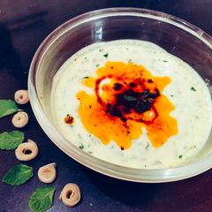 Mooli ke patto ka Raita (Radish Leaves Raita) A picture of Mooli ke patto ka Raita (Radish Leaves Raita).