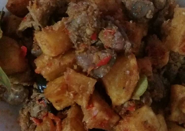 Sambel kentang hati ampela sederhana