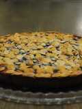Jam Tart with Red Fruit Preserves and Sliced Almonds