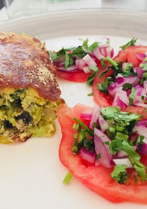 Una foto de Budín de Coliflor o brócoli