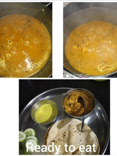 A picture of Soya chaap gravy.