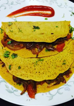 A picture of Spicy Masala Gram flour (Besan) Omlette.