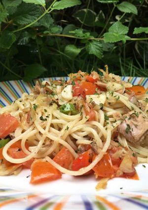 Foto resep Spaghetti Spicy Tuna Peterseli