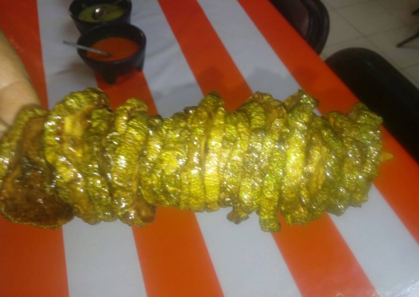 Banderillas de calabacitas fritas a la Mario, s