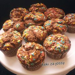 Chocolate vermicelli cupcakes A picture of Chocolate vermicelli cupcakes.