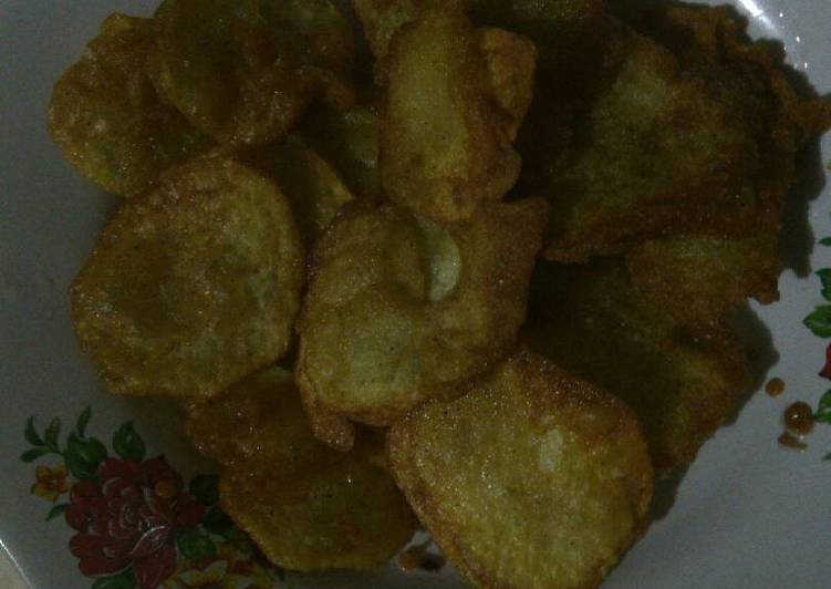 Resep: Keripik kentang tepung bumbu sasa yang Enak