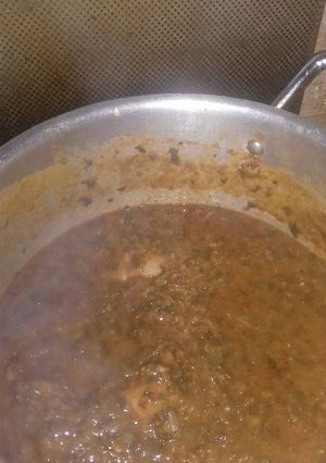 صورة لوصفة طبيخ الرجله بالعدس