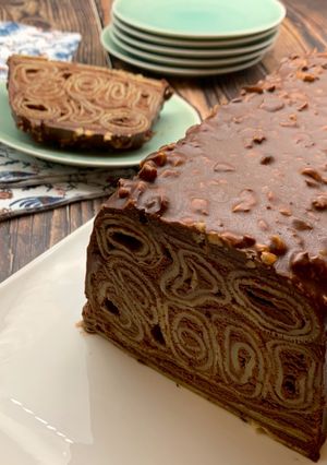 A picture of Crêpe Cake for Candlemas.
