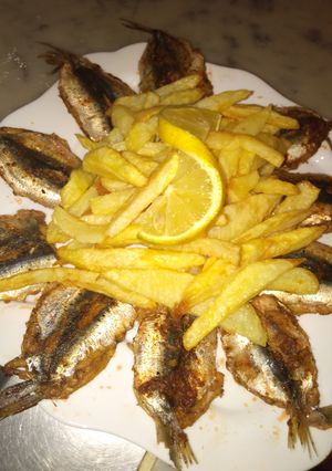 صورة لوصفة ساردين في الفور مع لبطاطا امممممم بنين هايل 😋😋😋