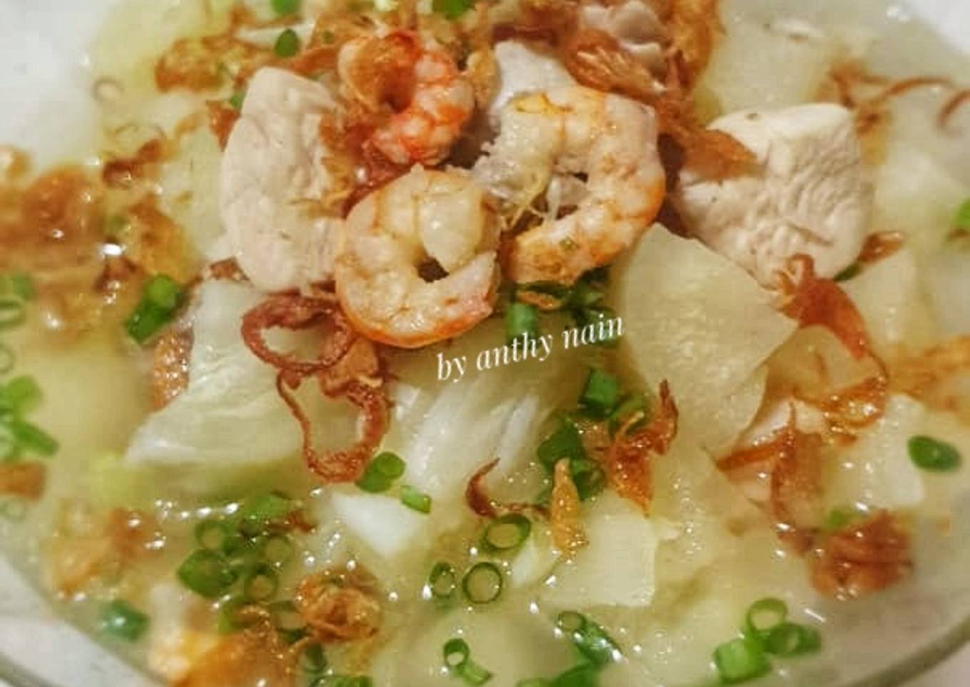 Sop Singkong Ayam & udang