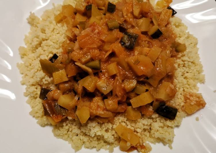 Legumes Estufados com Cuscuz