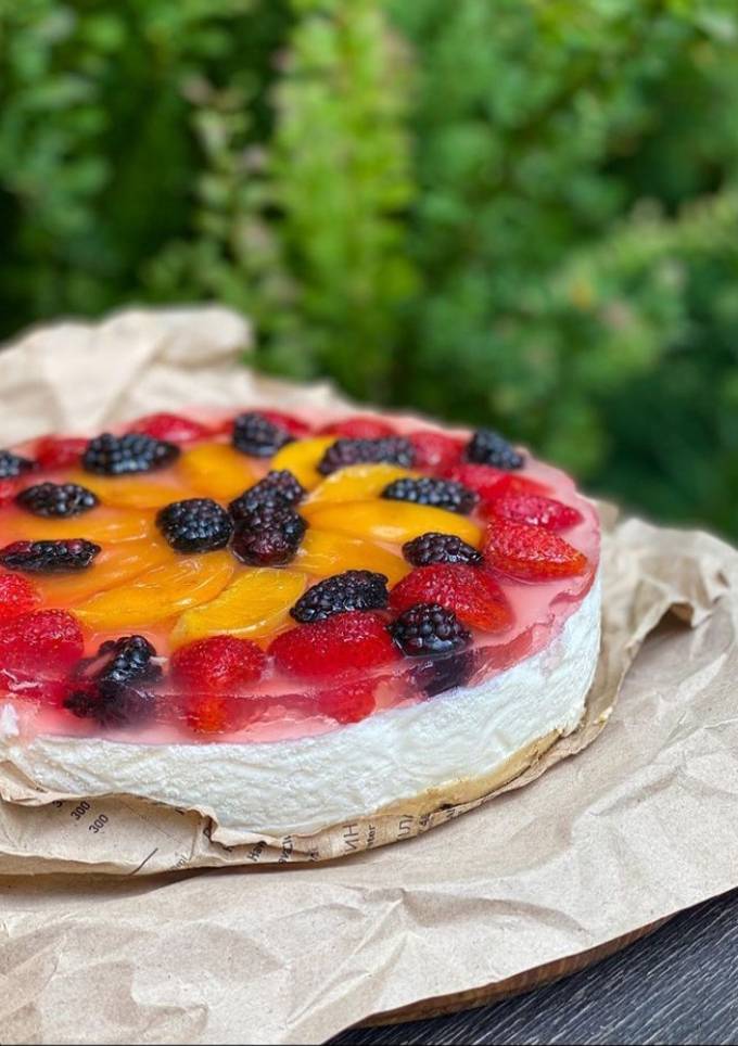 Фруктовий чізкейк без випічки😋
