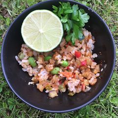 A picture of Vegan Firecracker Rice #eattherainbow.