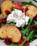 Ensalada de durazno con jitomate y espinacas 🍑👌