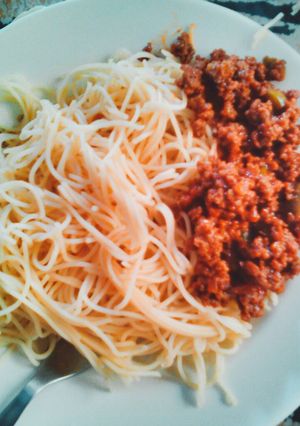 A picture of Minced meat for pasta.