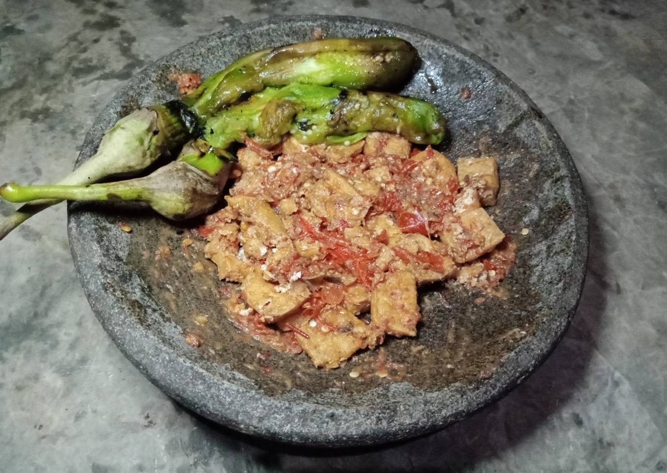 87. Sambal Tahu dengan Terong Bakar